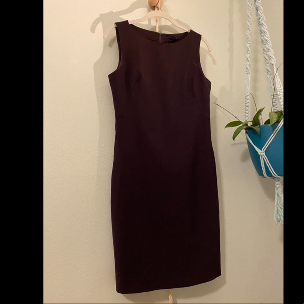 Theory Dark Purple Sleeveless Pencil Dress Size 2